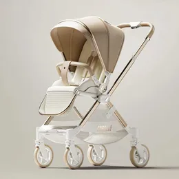 Barnvagnar# nyanlända cabriolet i full storlek baby barnvagn 2024 lämplig för små barn nyfödda och intelligenta barnvagnar med reversibla säten Q240429