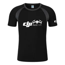 Herr t-shirts dji professionell pilot tryckt modemän t-shirt sommar t-shirt bomullsmän raglan kort slve o nackstrrtwear toppar t240425