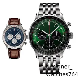 Designer zegarki dla mężczyzn Wysokiej jakości luksusowe zegarki Menwatch Aerial Timer Business Orologio 43 mm kwarcowy zegarek Pasek ze stali nierdzewnej Reloj Montre de Luxe Relogios