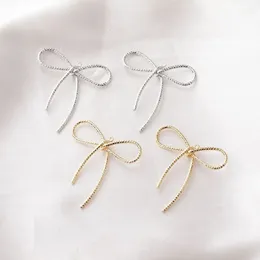 8st Bow Pendant Charms för smycken som gör DIY droppörhängen handgjorda mässing 14k guldpläterade fynd 30*33 240429