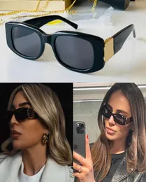 Designer di marchi di lusso Cycling occhiali da sole Dynasty Rectangle Metal Eyele Glasses Uomini Black Acetate Black Piccoli occhiali da sole per WO7876094