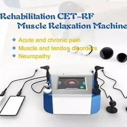 Smart Tecar Monopolar RF Aquecimento profundo 448K CET RET DIATHERMY MACHINE PARA ALIMENTAÇÃO DO CORPO DE CORPO Equipamento de fisioterapia de reabilitadores esportivos