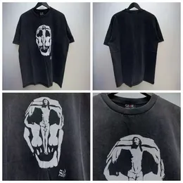 Saint Michael T-Shirt Herren-T-Shirt-Designer Alphabet Print Vintage Wash, um ein altes, lässiges Paar Kurzarm T-Shirt zu machen