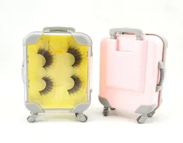 Creative Mini Luggage 3D Mink Eyelash Package Boxes False Eyelashes Packaging Empty Eye Lash Box Case Lashes Suitcase Luxury Pink2889878