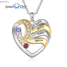 Naszyjniki wiszące spersonalizowane miłosne naszyjnik wisiorek 1-5 Dziecięcy imienia urodzinowa kamienna biżuteria na matkę dla kobiety żona babcia Nanawx