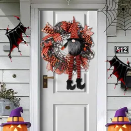 Fiori decorativi decorazioni per finestre decorazioni di Halloween ghirlanda ghirlanda a gambe lunghe bambola gnoma ornament per porta d'ingresso interno