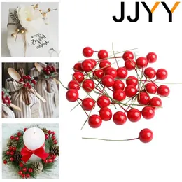 Decorative Flowers 50 PCS Of Simulated Foam Cherry Christmas Supplies DIY Hand-rolled Branch Accessories Garland Fruit Decoration