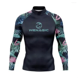 Women's Swimwear Men Surfing Maillot Rash Guard T-Shirt UV Protection Lycra Rashguard Tops Long Sleeve UPF50 Swim Wear Quick Dry Diving