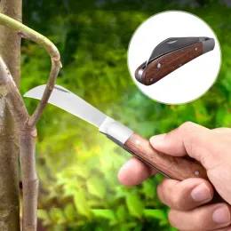 Dekoracje składane noża szczepu bonsai przycinanie noża stali nierdzewnej drewniane drewniane ogrodowe narzędzie do cięcia do ogrodu do ogrodu