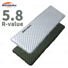 Windhike Outdoor RValue 58 Sleeping Mat 20D Nylon TPU Ultralight Folding Camping Air Sleep Pad Tourism Hiking Infratable 240416