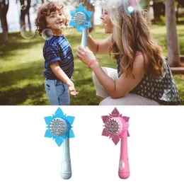 Crianças Bubble Wands Removível Multiplumpose Bubble Wand Fan Outdoor Battery Power Bubble Blower Cute Electric Bubble Maker para 240418