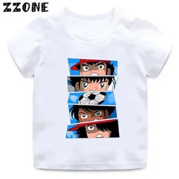 T-shirts tsubasa le petit futebolista impressão infantil t-shirt divertida roupa menina menino camiseta de verão childrens topl2404