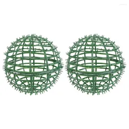 Decorative Flowers Greenery Decor Cage Plastic Trelli Green Grass Sphere Frame Rack Wreath Flower Shelf Holder Home