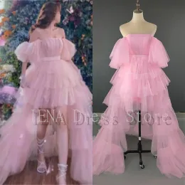 Kleider Iena Prinzessin Prom Kleid abgestufte Falten geschichtete abnehmbare Trail Homecoming -Kleid Aline Abendkleider Vestido de Fiesta de Noche