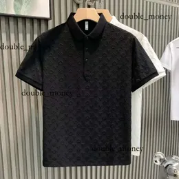 LVSE SHIRT MAS MOSSURY LUXU Jacquard Casual Polo Shirt Summer Nowy wygodne oddychanie młodzież Slim Lapel Short Sleeve Men Men 837 985