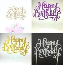 Creative Cake Flag Topper Happy Birthday Flags одиночная палка для семейной вечеринки выпечка