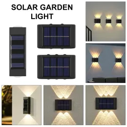 Dekorationer Solar Led Outdoor Light Up Down Wall Light Sensor Light Street Light Outdoor Waterproof Garden Decoration Solar Wall Lights