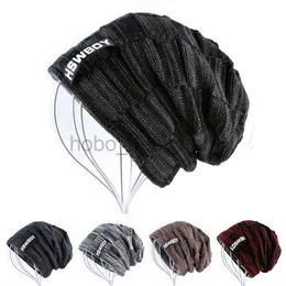 Beanie/Skull Caps unisex Hswboy etikett Beanies Autumn Winter Warm Knit Cap för kvinnor Män resesemester D240429