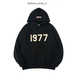 EssentialSclothing Mens Hooded 1977 EssentialSpants Hoodie 인쇄 편지 풀오버 스웨트 디자이너 패션 클래식 까마귀 에스티니얼 커플 474