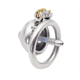 Male Chastity Cage With Stealth Lock Device 304 Steel Cock Rings Horse Eye Urethral Catheter Dilator Penis Plug Urethra 240423