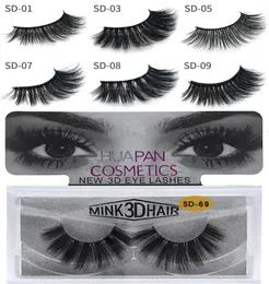 3D Multilayer Mink Lashes Tjock Mink Lash Strips False Mink Eyelash för ögonmakeup Fake Eye Lashes Eyelashs Extension Beauty To3117572