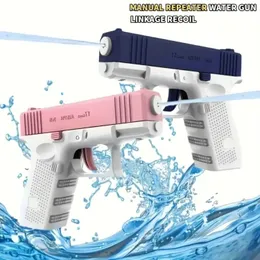 Giocattoli per pistole per pistole giocattolo giocattolo ripetitore d'acqua giocattolo per pistola con rinculo di collegamento per ragazzi e ragazze materiale pp di età 3-6 anni t240428