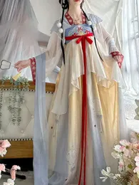 Abbigliamento etnico chines hanfu donne tang ming gonna lunghezza del torace stampa quotidiano costume da donna primavera ed estate