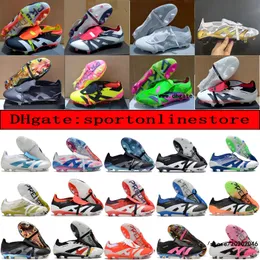 Send With Bag Football Boots 30th Anniversary 24 Elite Tongue Fold Laceless Laces FG Mens Soccer Cleats Comfortable Leather Football Shoes kids ACCURACY women