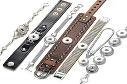 10pclot Nowa bransoletka imbirową Kobiety Wymienna biżuteria Dopasuj 18 mm Snap Button Vintage Snap Charms Crystal Bracelets Bang2709152