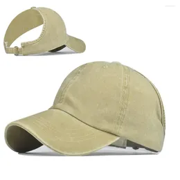 Шаровые шапки дышащие бейсболка повседневная регулируемая пустая топ -манатья костяная шляпа Big Brim Sunscreen Женщина