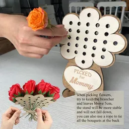 Decorative Flowers Mother'S Day Hand Picked Flower Holder Bundle Diy Gift For Mommy Pot Concrete