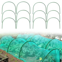 装飾6pcsガーデンアーチ温室フープスチールトンネルフープフレームプラントサポート育てられたベッド用のガーデンステークスロウカバーフープフープ