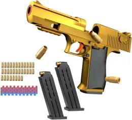 Giocattoli per pistola 2024.Childrens giocattolo pistola oro deserto aquila soft proiettile pistola m1911 pistola giocattolo giocattolo pistola t240428