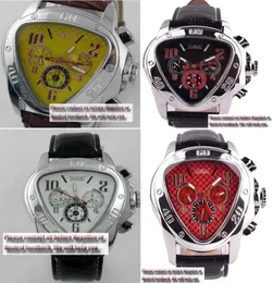 Sport Stylish Men Self Wind Auto Mechanical Leather Strap Bracelet Male Wrist Watches Triangle Clock relogio Gift7882700