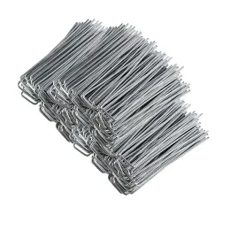 Decorations 50Pcs Gauge Heavy Duty UShaped Garden Stakes Pins Galvanized Landscape Staples for Anchoring Landscape Fabric Irrigation Tubing