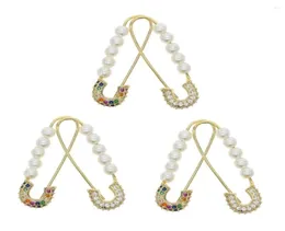 Brincos de argola 2022 Summer chega da moda jóias brancas pérolas de pérolas de pérolas de arco -íris cz pino de segurança Earring3534644