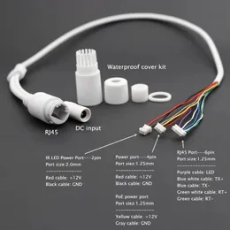 new CCTV POE IP network Camera PCB Module video power cable Withe, 65cm long, RJ45 female connectors with Terminlas,waterproof cable for