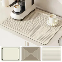 Carpets Super Absorbent Table Mat Coffee Machine Quick Dry Anti-slip Pad Kitchen Tableware Draining Desktop Heat Resistant