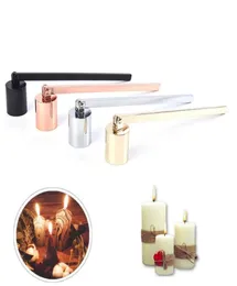 Velas de aço inoxidável Snuffer Flame Wick Dipper Ferramenta Lâmpada de óleo Extintuish Cutter 16cm Rose Gold Black Silver1129714