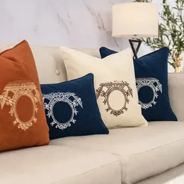 Sofa litera salonu luksusowy kwadratowy poduszka projektant dekoracyjna poduszka luksusowa amortyza bawełniana dekoracje litera