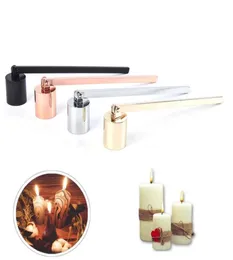 Stainless Steel Candle Snuffer Flame Wick Dipper Tool Oil Lamp Extinguish Trimmer Cutter 16cm Rose Gold Black Silver1090540