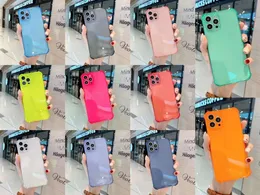 Crystal Soft TPU odporna na szokowe obudowy dla iPhone 15 Pro Max 14 Plus 13 12 11 XR XS 8 7 6 Kolorowa przezroczysta przezroczysta moda luksusowy inteligentny komórka telefon komórkowy tylna okładka