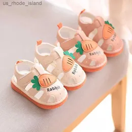 Sandali Summer scarpe per bambini cartone animato Modello da giardino neonatale sandali baby sola scarpe slip slip toddler walker 0-18 mesil240429