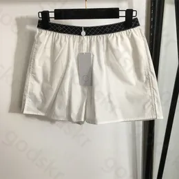 Shorts de diamante casual feminino moda clássica clássica short solto shorts elásticos de cintura elástica