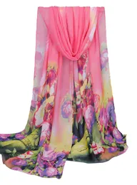 Moda Floral Printed Leng Women Women Long Soft Wrap Schawl 2019 Summer Beach Hijab Ladies Chiffon Scarves Fouard Femmeh204153041