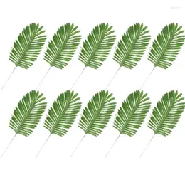 Fiori decorativi 10pcs palme piante artificiali foglie casa decorazione a coda sciolta finta decorazione del desktop tropicale finto imbarcazione