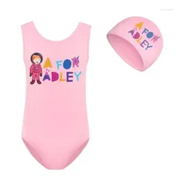 Roupas definem um para adley criança roupas de banho algodão baby menina favores babys maiô de natação tap garotas garotas de verão maiô 1 peça