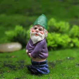 Dekorasyonlar Minyatür Bahçe Mavi Kırmızı Cüce Yalan Sarhoş Gnome heykelleri Peri Dekor Süsler Saksı Mikro Peyzaj Açık Figürin