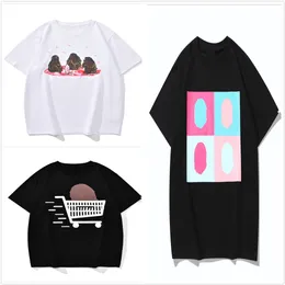 디자이너 TSHIRT 상어 셔츠 남성 T 셔츠 셔츠 측면 양면 위장 위장 TSHIRTS 옷 그래픽 티 아플리케이트 캐슈 라이트닝 라미운스 코튼 여름 Tshirts A1