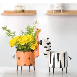 Vasi Creative Metal Vase Flower Pot Simulation Accessori per la decorazione della camera per bambini